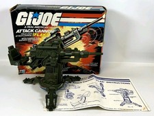 Vintage 1982 G. I. Joe Flak Attack Cannon Complete W  Box & Blueprint Hasbro