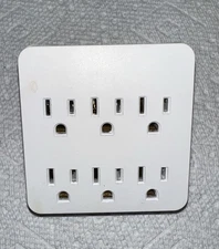 General Electric GE 6 Outlet Surge Protector Power Strip Plug Model GE1801SB