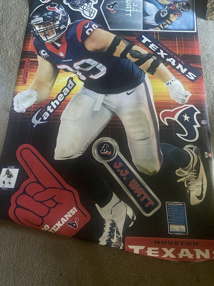 "Calcomanía de pared Fathead de 46"" x 74"" de alto 2013 - Houston Texans" Foto 2 de 4