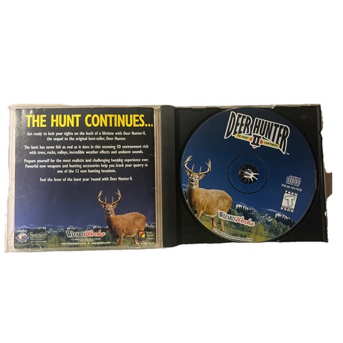 Deer Hunter II 2 The Hunt Continues Hunting PC Video Game 1998 Wizard Works NEW - Picture 3 of 3