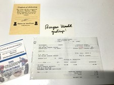 Signed Autographed Burgess Meredith Index Card With COA & Original Receipt