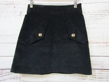 Maje Jinelle Women's Dark Navy Blue Corduroy Mini Skirt Size 36
