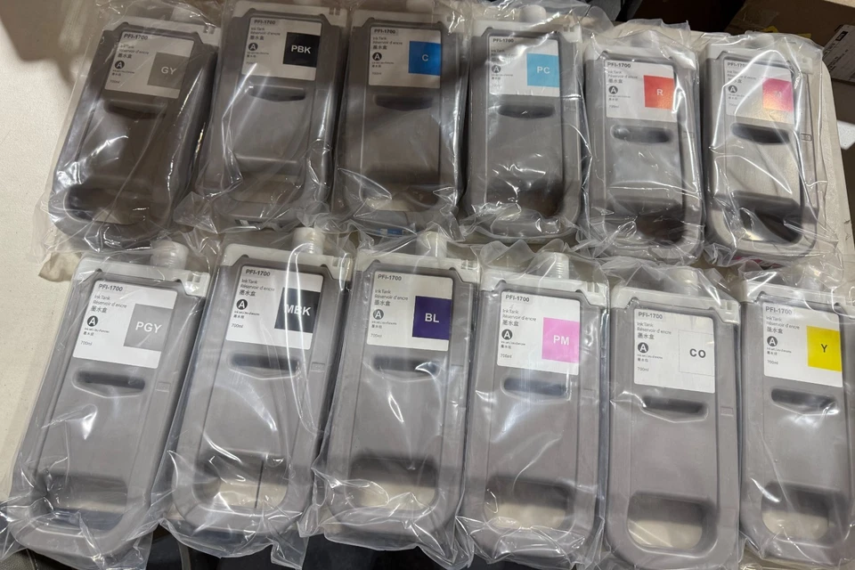 PFI-1700 Compatible Ink Cartridge for Canon Ipf Pro2000 4000 4100 6000 Set of 12 - Image 2 of 4