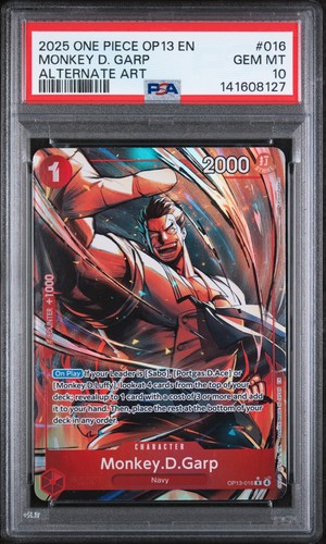 Monkey.D.Garp (Alternate Art) graded PSA 10 for sale on eBay