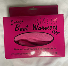 Corkys Women s Pink Fleece Boot Warmers Leg Warmers, Size S, 1 Pair