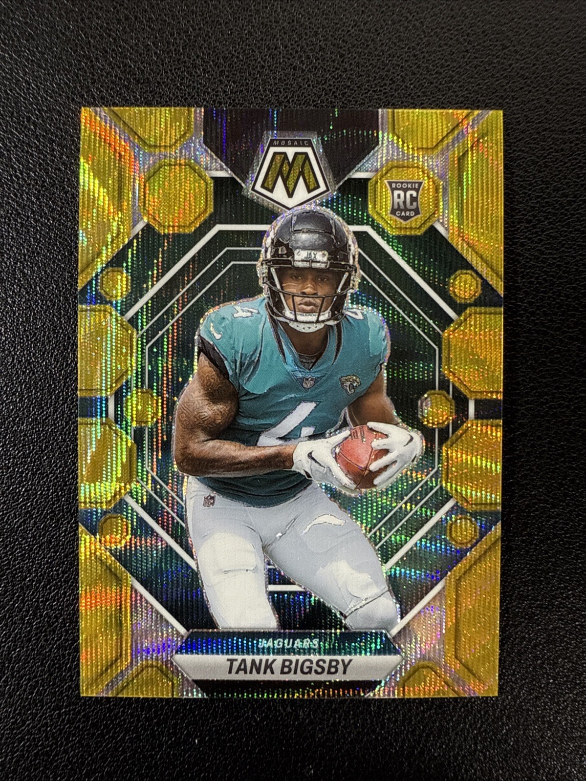 Tank Bigsby 2023 Panini Mosaic Football #364 Gold Wave Rookie RC #/17