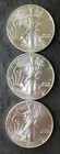 Lot of Three 2013 $1 American Silver Eagle Dollars