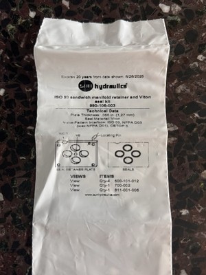 Sun Hydraulic 990-106-003 ISO 03 Sandwich Manifold Retainer and Viton Seal Kit