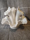 1940s Vintage Fenton Hobnail Milk Glass 4-Piece 3 Trumpets /Flutes Epergne Bowl