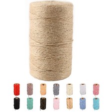 Natural Jute Twine,328 Feet Jute Rope Brown Twine Rope for Crafts, Gift Wrapping