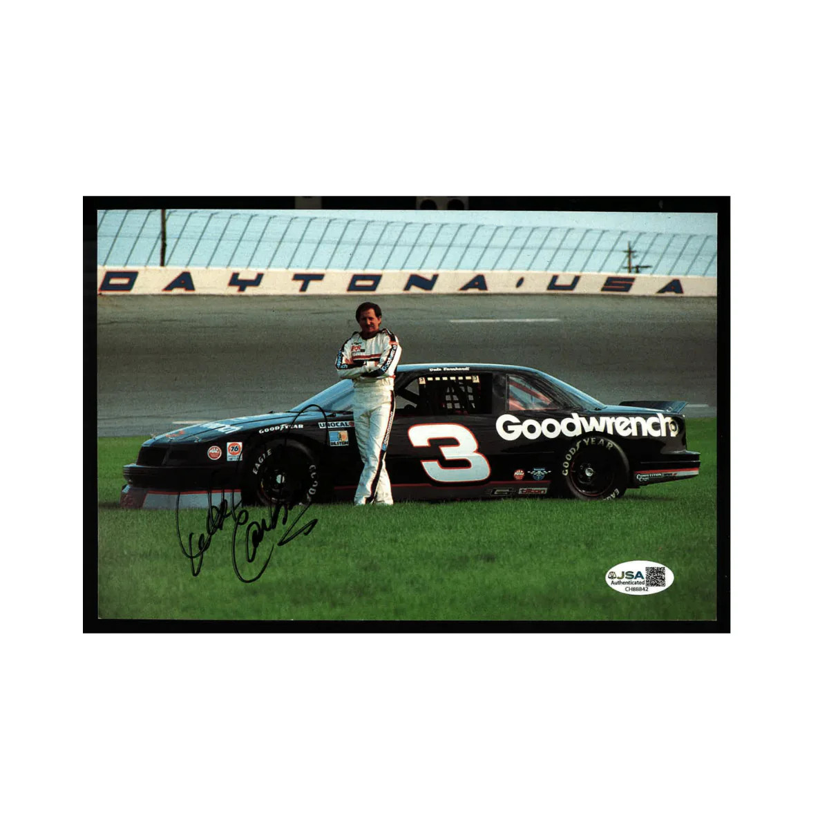 Dale Earnhardt Sr Nascar Autographed Signed Horizontal Crossed