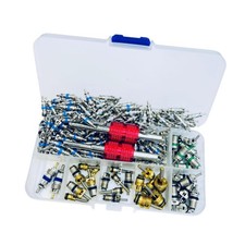 110Pcs Air Conditioning Valve Core Kit for Automobile Residential Vehicles