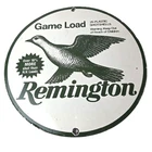 Vintage Remington Game Load Porcelain Sign - Bird Shotshell Hunting Sign