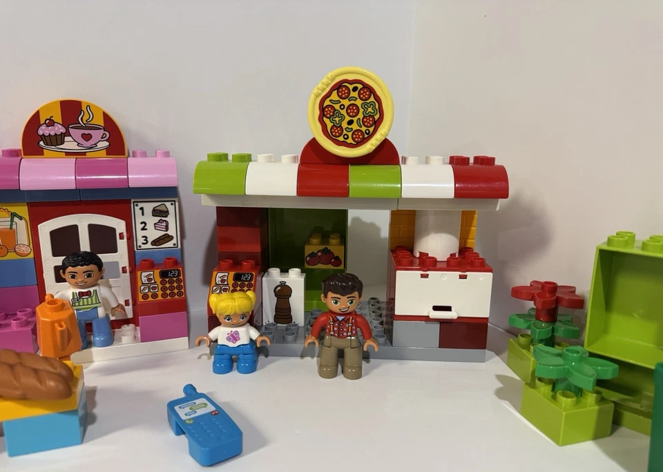 Enorme Lote de Juegos Mixtos Lego Duplo Pizzería Mi Primera Tienda Piezas y Piezas Figuras Foto 4 de 4