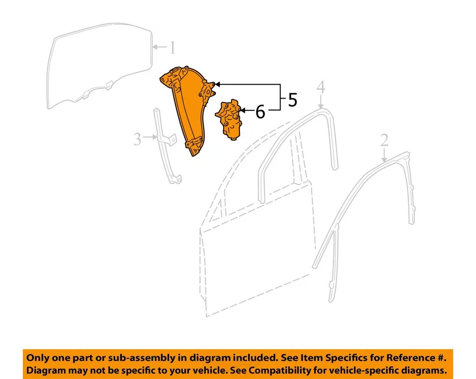 Regulador de janela dianteira esquerda driver Chevrolet Impala 2006-2010 FOZ5E - Imagem 3 de 4