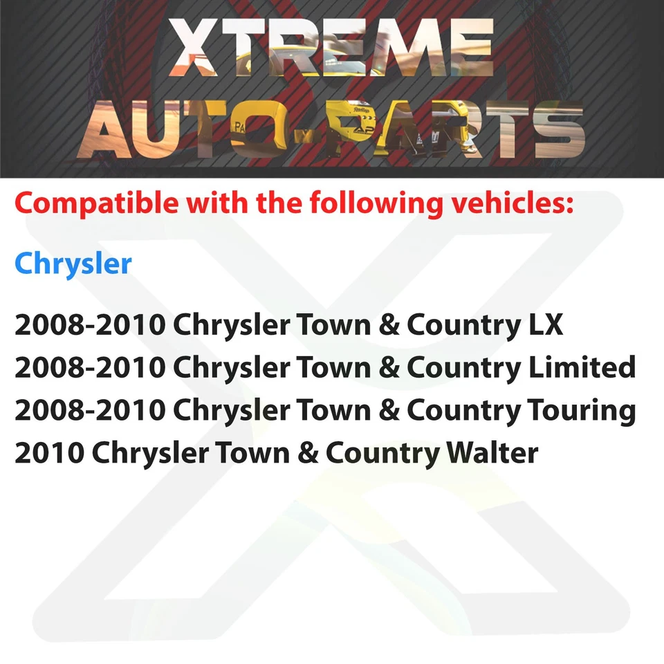 Front Fog Lights Cover Black Left & Right Side For 08-10 Chrysler Town & Country Foto 3 de 4