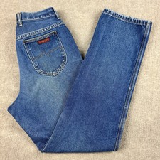 Vintage Wrangler Jeans Womens 16 Misses Full Fit Straight High Rise USA 30x34