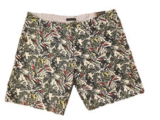NWT TOMMY HILFIGER GREEN/WHITE FLORAL FLAT FRONT COTT BERMUDA SHORTS 40