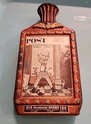 BEAM VINTAGE SATURDAY EVENING POST BEAM BICENTENNIAL BOURBON WHISKEY  DECANTER