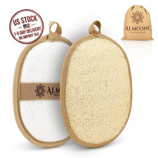2PCS Natural Egyptian Loofah Sponge Exfoliating Body Scrubber Bath Shower Puff