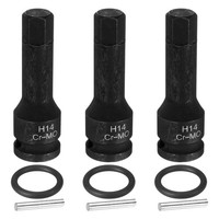 "3Er-Set 1/2\" Antrieb Sechskant-Stecknuss 14Mm FüR CR-MO Stahl"