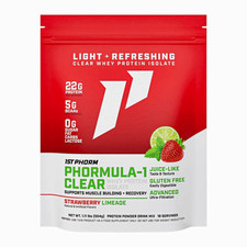 1st Phorm Phormula-1 Clear Whey Protein Isolate Strawberry Limeade 1.11lb NEW