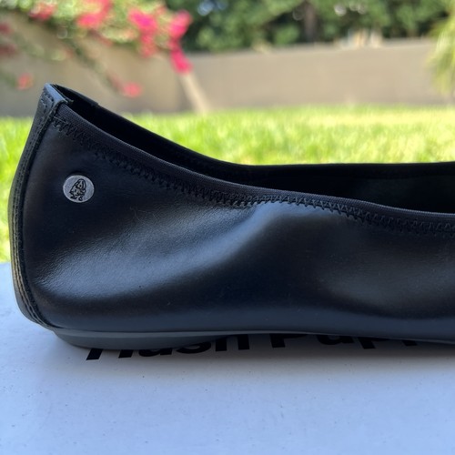 Hush Puppies Damen-Ballerinas schwarz 11 W Slipper Leder bequem gepolstert - Bild 8 von 20