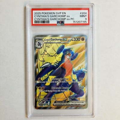 2025 POKEMON SVP PROMO PREMIUM COLLECTION #204 CYNTHIA'S GARCHOMP EX PSA 9 
