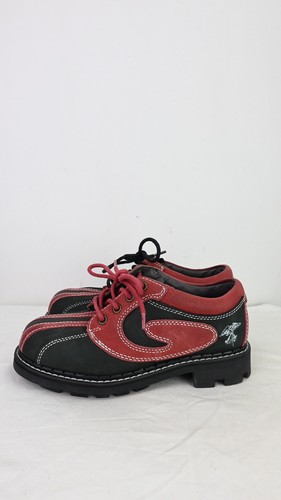 John Fluevog "Supervog" lace up loafers in black/burgundy size EU36/US6 - Picture 3 of 12