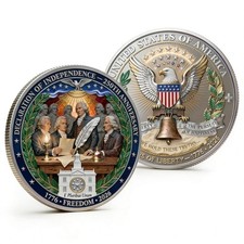 Declaration Of Independence Coin, 1776-2026 USA 250th Anniversary Patriotic Gift