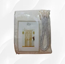 Victoria Classics 7 Piece Window Set Valence Curtain Panels Rope Tie Satin 60x84