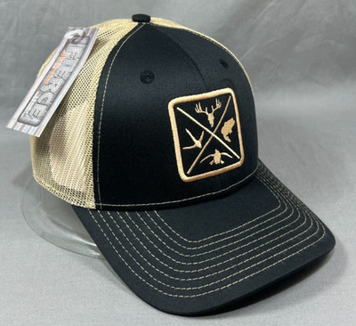 Fierce Outdoor Snapback Hat Black Trucker Mesh Fishing Hunting Adjustable Mens