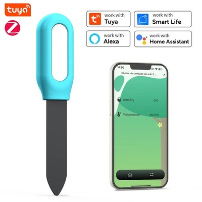 Tuya Zigbee Soil Sensor - Real-Time Temperature & Humidity Monitor, Waterproof