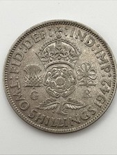 1942 Great Britain Two Shillings Silver Coin British King George VI