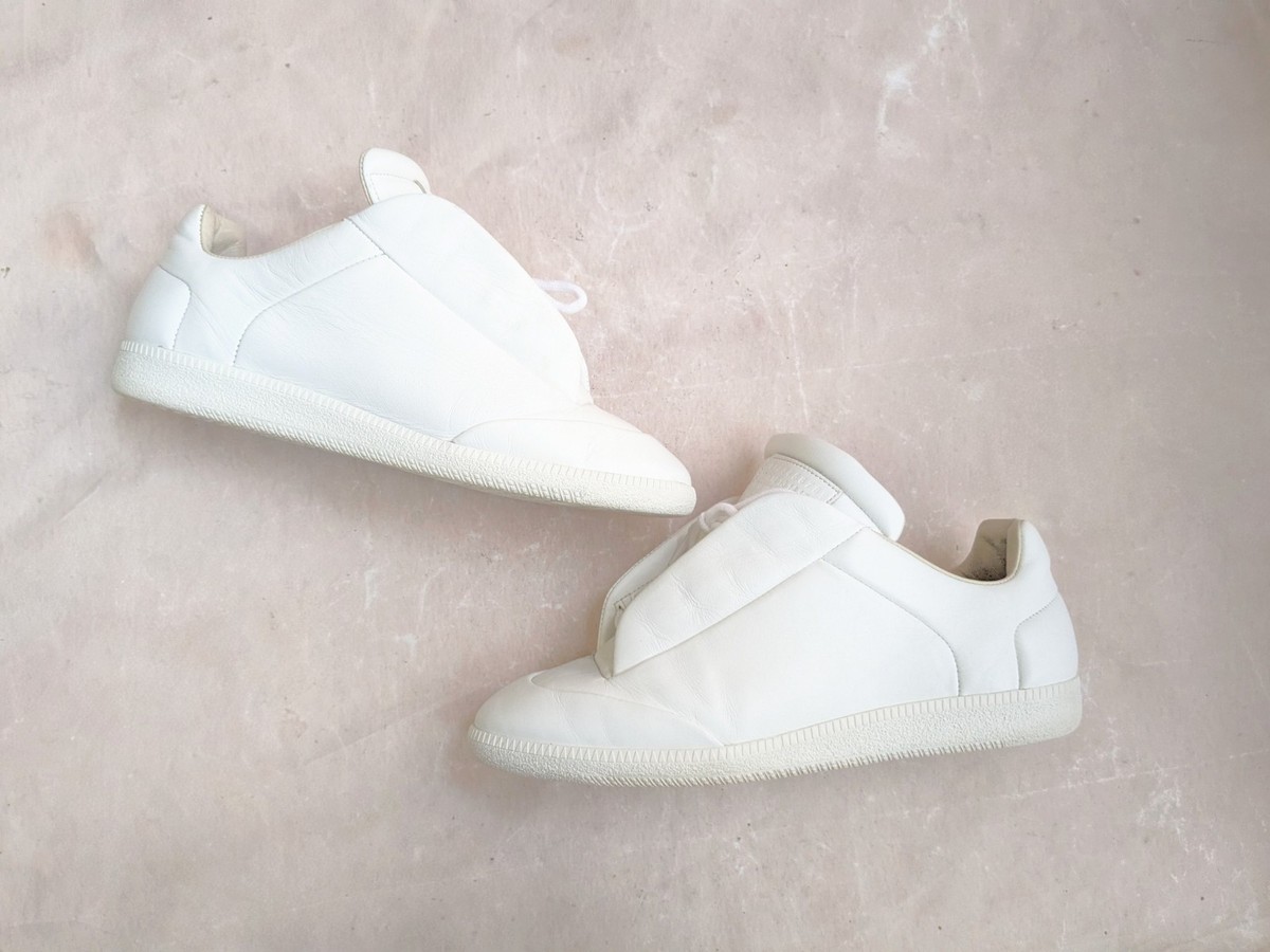 Maison Margiela Future White Men 9 42 Leather Low Top Sneakers