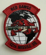 12th Missile Squadron, Red Dawgs, 12 MS, ICBM Patch, Nuclear, Morale, MMIII