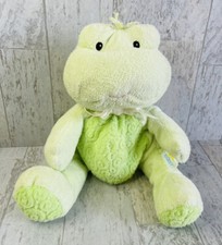 Eden Frog Green Terry Cloth Baby Plush Rattle Swirl Yellow Ribbon Learning Curve