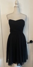 Women’s J Crew Black Chiffon Silk Strapless Empire Waist Dress Size