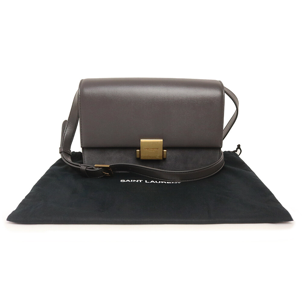SAINT LAURENT PARIS borsa a tracolla portafoglio catena pelle di vitello e Bershas scamosciata 482044