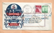 U.S.S. FLINT SUNK IN ATLANTIC MAR 22,1943 NY  MARTINDALE / STAEHLE  NAVAL COVE