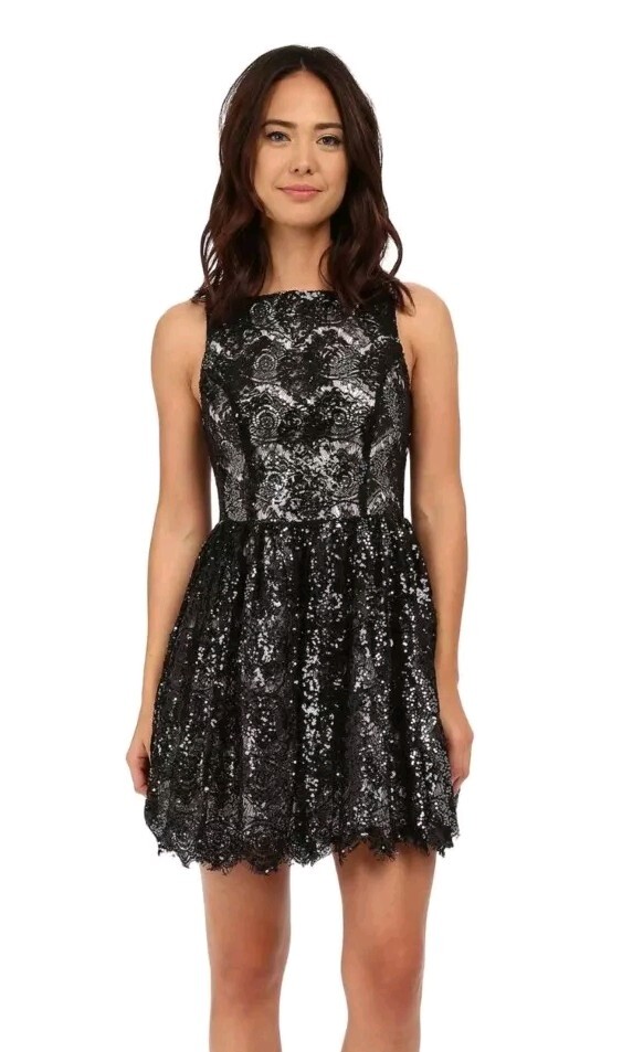 black sequin overlay dress Sleeveless Sequin Gown With Sheer Overlay 44592