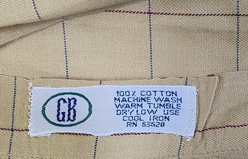 Gitman Bros Mens Size XL Yellow/Beige Checkered Long Sleeve Button Down - Picture 5 of 11