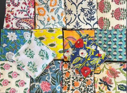 Boho Fat Quarter Bundle 100% Cotton Quilting Fabric Scraps Bundle Pre cut Floral - Picture 11 of 13