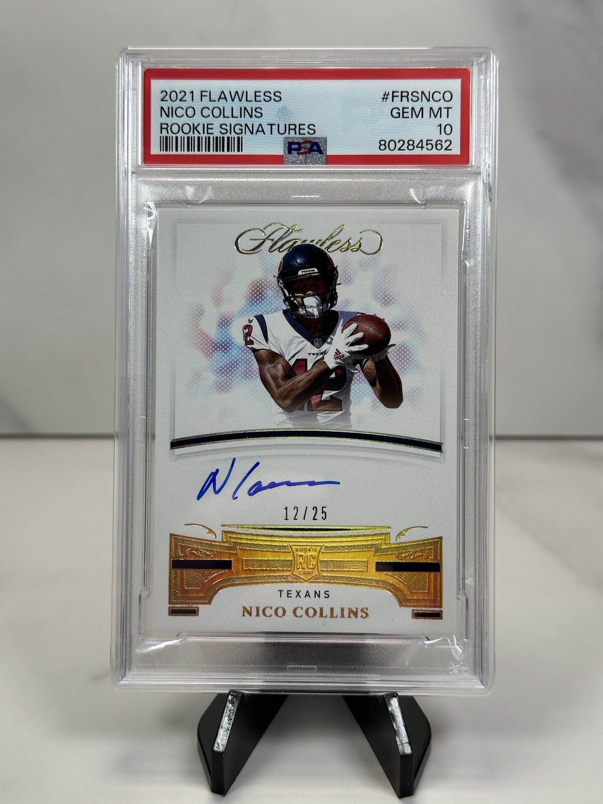 Nico Collins Panini Flawless Flawless Rookie Signatures #FRSNCO Base
