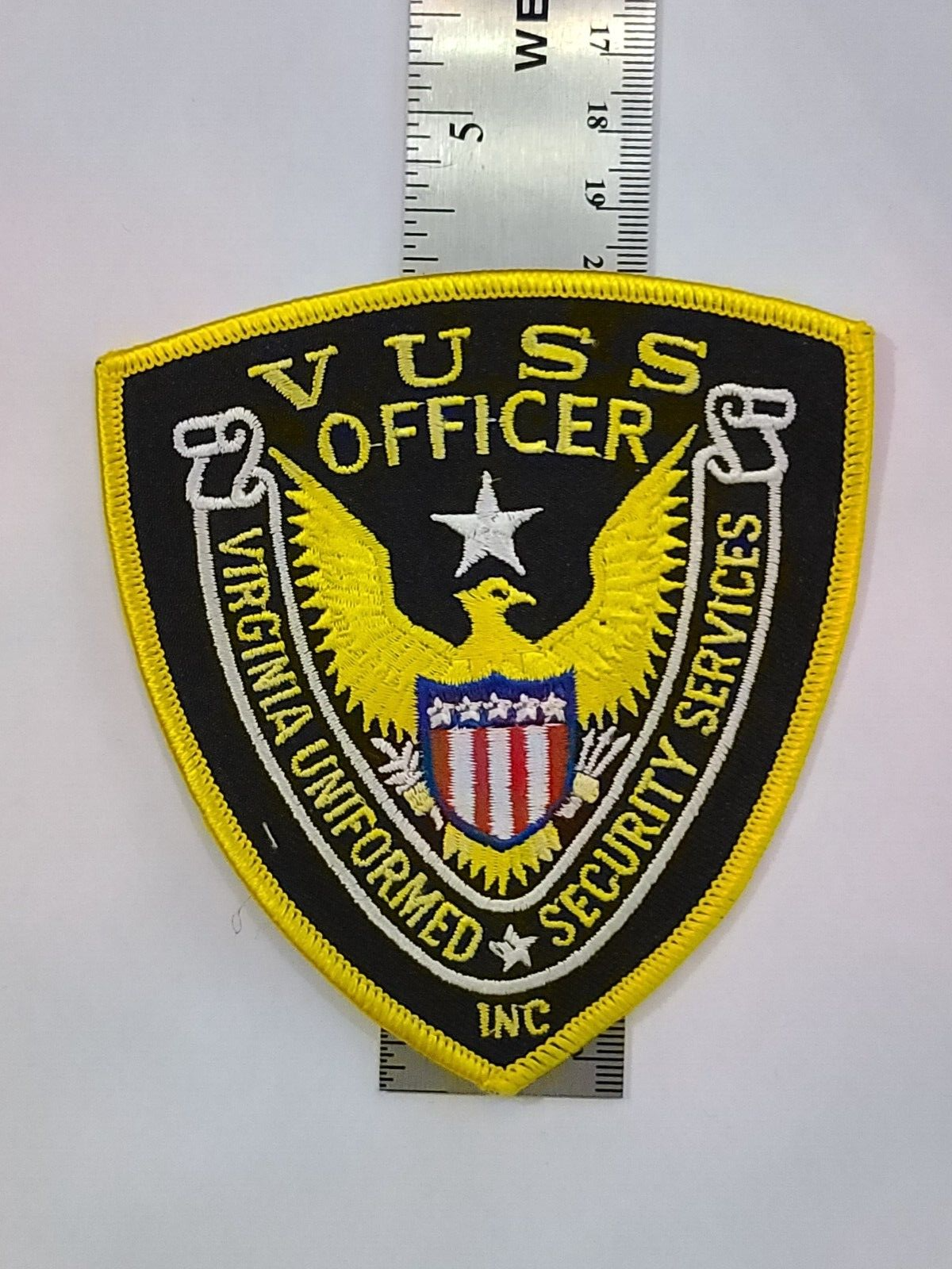 VUSS Officer Security Services Embroidered Patch Virginia Uniformed