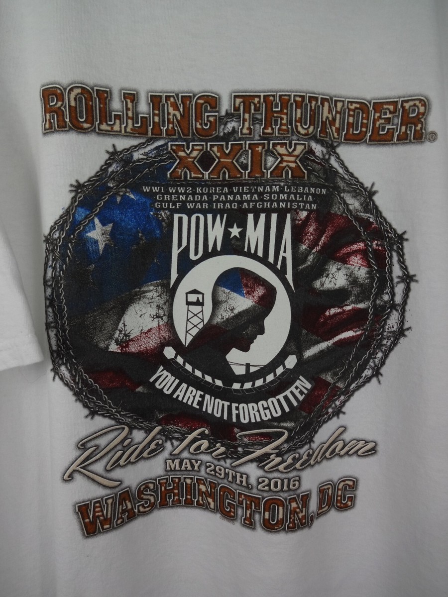 Harley-Davidson Rolling Thunder Tシャツ Harley Davidson Washington DC T Shirt Size 3XL White Rolling