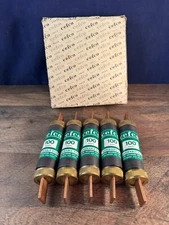 5 Cefco 100 Amps 250 Volts Time Lag Renewable Fuses In Box NEW OLD STOCK Lot