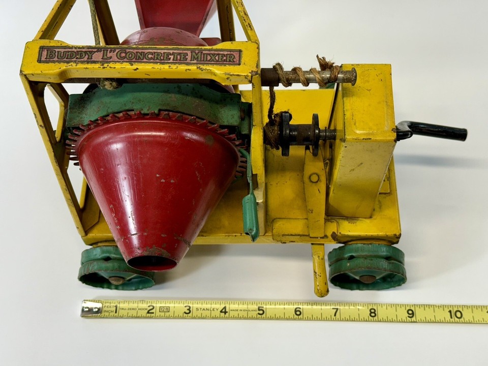 Vintage BUDDY L Concrete Cement Mixer Pressed Steel Toy eBay
