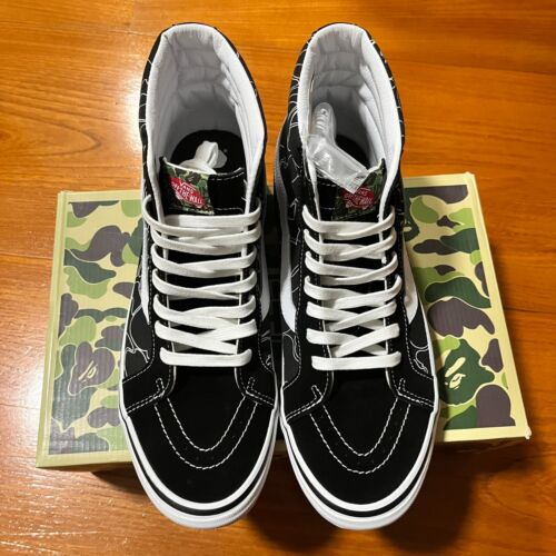 Size 12 A Bathing Ape BAPE x Vans Line ABC Camo SK8-Hi Black NEW VN0A38GF7BG - Picture 3 of 11