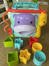 Fisher Price Musical Activity Cube Shape Sorter Toy Play Center Educational Toys